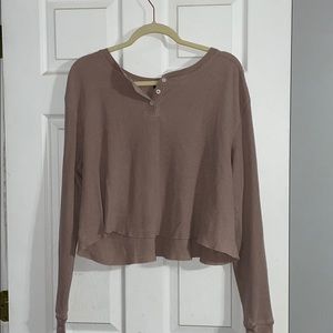 cropped long-sleeve